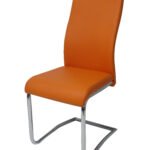 Accord-Orange-Silver Dining Chair
