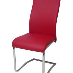 Accord-Red-Silver Dining Chair