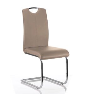Daisy Dining Chair - Silver - Taupe-Silver