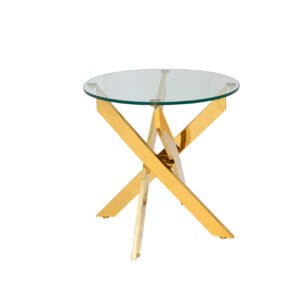 Genesis Gold Round End Table