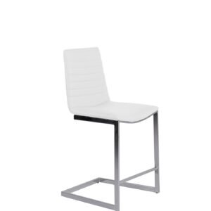 Pringle Pub Chair - White-Silver