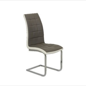 Texas Dining Chair - Silver - Grey & White-Silver