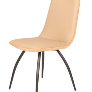 Volga Dining Chair - Beige-Black Steel