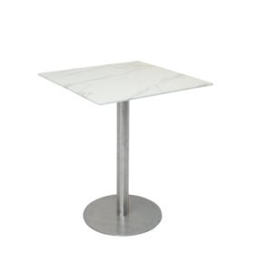 Hurricane Pub Table - Marble Finished Glass