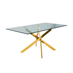 Genesis 63” Rectangle Dining Table - Gold