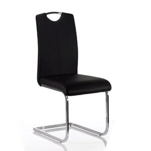 Daisy Dining Chair - Silver - Black-Silver