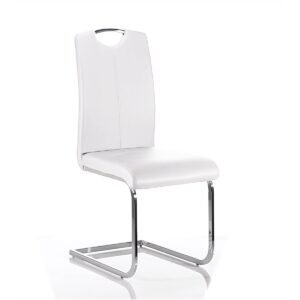 Daisy Dining Chair - Silver - White-Silver