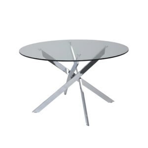 Genesis 51” Round Dining Table - Silver