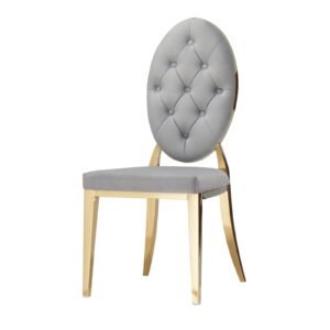 Juliet Dining Chair - Gold - Grey-Gold