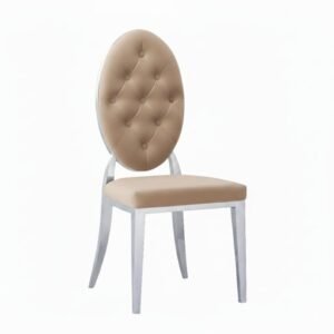 Juliet Dining Chair - Silver - Mocha-Silver