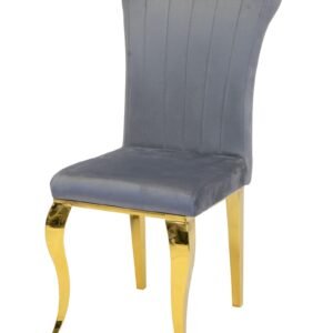 Lincoln Dining Chair - Gold - Grey-Gold