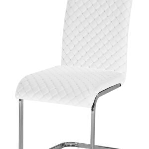 Macau Dining Chair - Silver - White-Silver