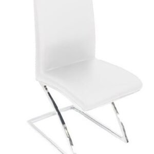 Monalisa Dining Chair - Silver - White-Silver