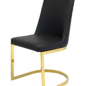 Ohio Dining Chair - Gold - Black-Gold